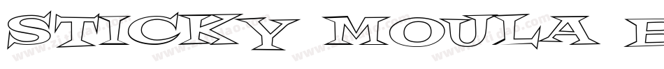 Sticky Moula BTN Outline字体转换